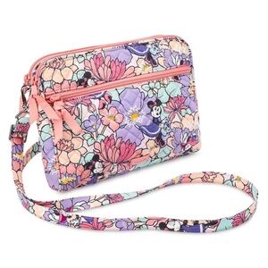 Vera Bradley x Disney Minnie Mouse Garden Party Triple Compartment Crossbody Bag